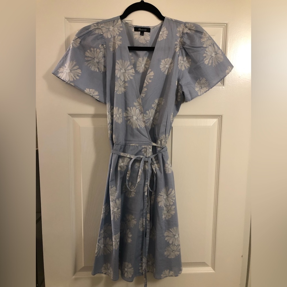 Madewell Floral Print Wrap Minidress